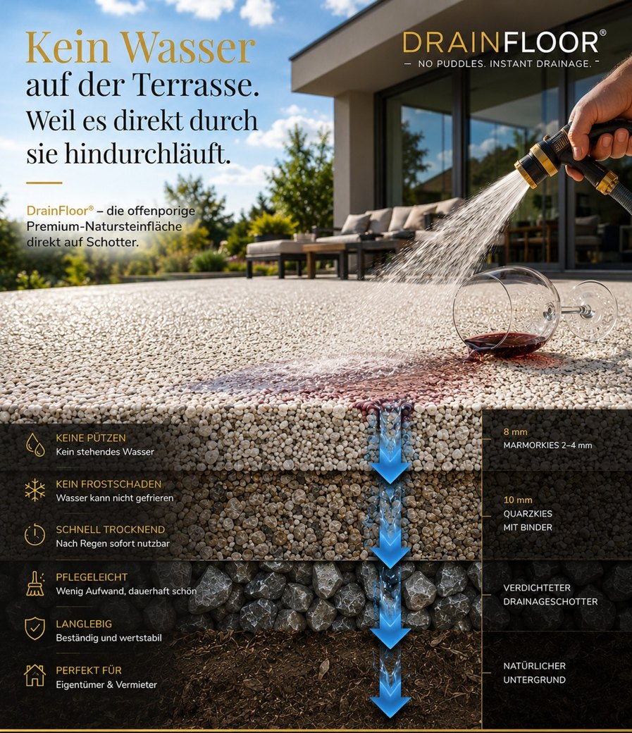 DrainFloor — Wasser läuft direkt durch die Fläche